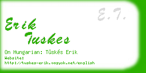 erik tuskes business card